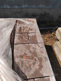 Autobloccanti nuovi  20mq Rosso Antichizzato