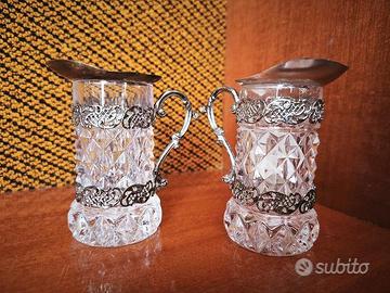 Coppia di bicchieri cristallo