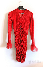 Abito vintage anni 80 rosso