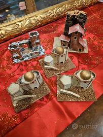 5 gruppi di casette per presepe