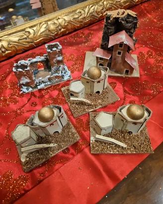 5 gruppi di casette per presepe