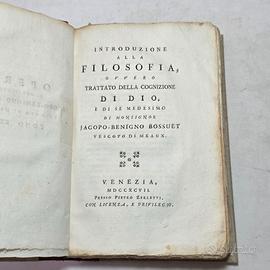 Introduzione Alla Filosofia Bossuet 1797 Antico