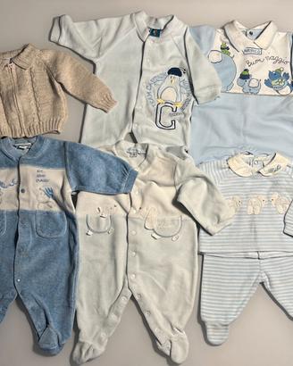 Kit neonato 0-3 mesi azzurro – 18 capi + omaggi