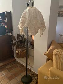 Piantana shabby in ferro battuto