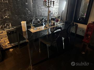 Tavolo Calligaris vetro con 4 sedie