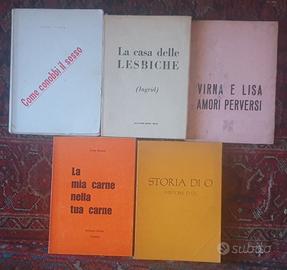 Lotto 5 libri erotismo + fumetto  '60 Storia di O