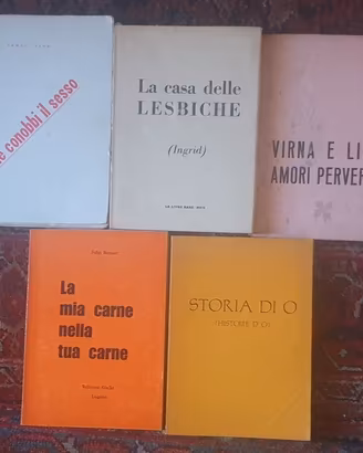 Lotto 5 libri erotismo + fumetto  '60 Storia di O