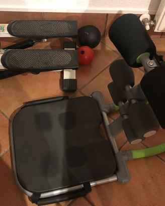 TOTAL CORE Panca Fitness Addominali + step stepper