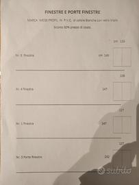 Finestre e porte-finestre nuove in PVC bianc