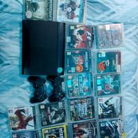 PlayStation 3 con giochi e joystick