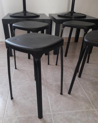 4 sgabelli neri ikea 