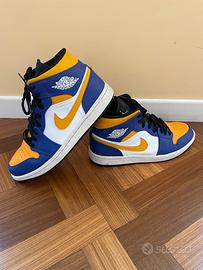 Jordan Mid Lakers Nike Air uomo-donna n. 41