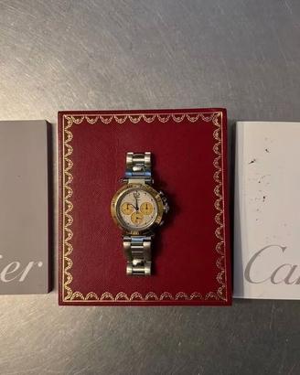 Cronografo Cartier Pasha 38 Acciaio Oro