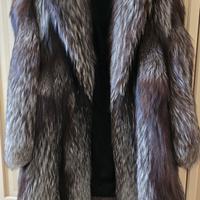 pelliccia vera volpe argentata come nuova