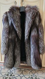 pelliccia vera volpe argentata come nuova