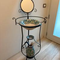 Toeletta ferro battuto toilette catino e brocca