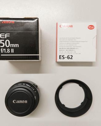 Canon EF 50mm f/1.8 II + paraluce