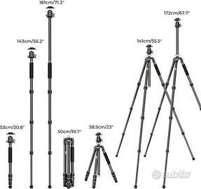 Treppiede K&F Carbonio
