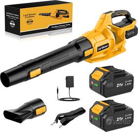 Soffiatore a Batteria per Foglie, 21 V, 2 Batterie