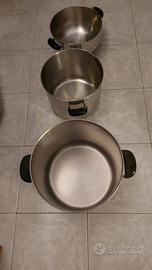 n°3 pentole in acciaio inox 18/10 Lagostina