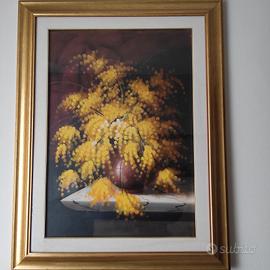 quadro mimose 70x90  su tela no stampe