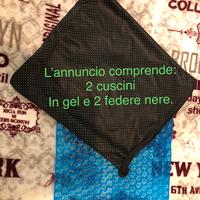 2 cuscini in gel antiscivolo neri e