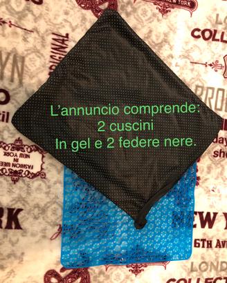 2 cuscini in gel antiscivolo neri e