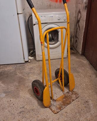 Carrello portapacchi giallo - 2 ruote extra inclus