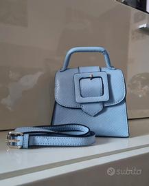 Mini bag a tracolla azzurro Zara