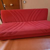 Divano Dahlia rosso 1p. e mezza mov. clic clac 60E
