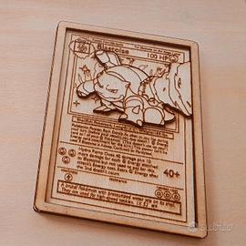 Carta Pokemon in legno di Blastoise