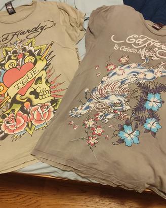 due t shirt Ed Hardy originali M uomo made in USA