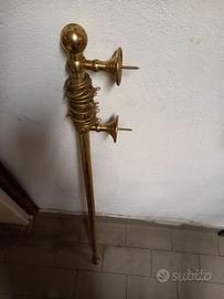 ASTA PORTA TENDA IN OTTONE