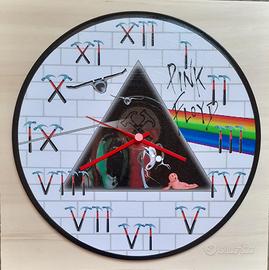 Vinile 33 giri a orologio omaggio ai Pink Floyd 