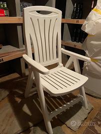 Coppia di poltrone reclinabili da giardino