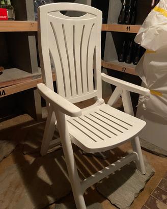 Coppia di poltrone reclinabili da giardino