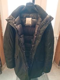 Parka lungo Moncler uomo nero-taglia 5 (XL-XXL)