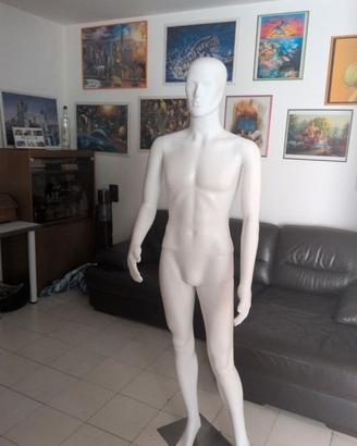 Manichino Uomo Intero Professionale da Vetrina Bia