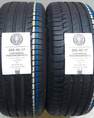 2 GOMME 205 45 17 CONTINENTAL A77066