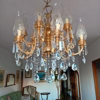 lampadario  classico bagno oro