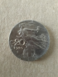 Moneta 20 centesimi di Lire del 1920