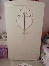 ERBESÌ ARMADIETTO  BIMBI + CASSETTIERA/FASCIATOIO 