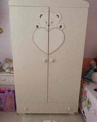 ERBESÌ ARMADIETTO  BIMBI + CASSETTIERA/FASCIATOIO 