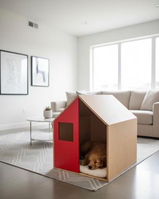 Cuccia di design - minimal - fatta a mano in legno