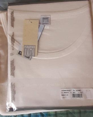 Canottiera Uomo 100% Lana Merinos BIANCO - XL