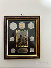 Quadro veduta di San Marino monete originali