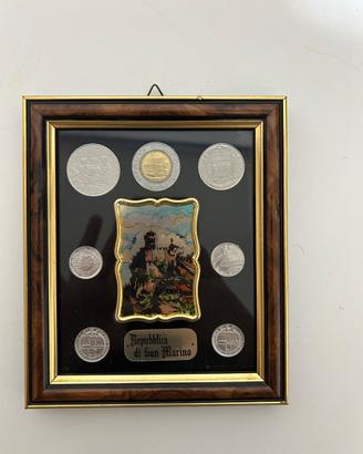 Quadro veduta di San Marino monete originali