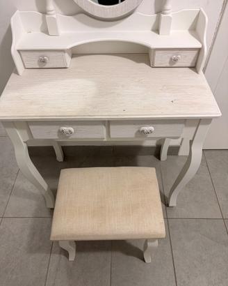 Toeletta / Credenza shabby chic con specchio e