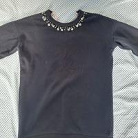 Maglione Donna Knitted Pullover Motivi Blu M