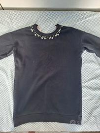 Maglione Donna Knitted Pullover Motivi Blu M